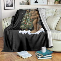 Funny Christmas Throw Blanket Bigfoot Decorating Xmas Tree Gift - Wonder Print Shop