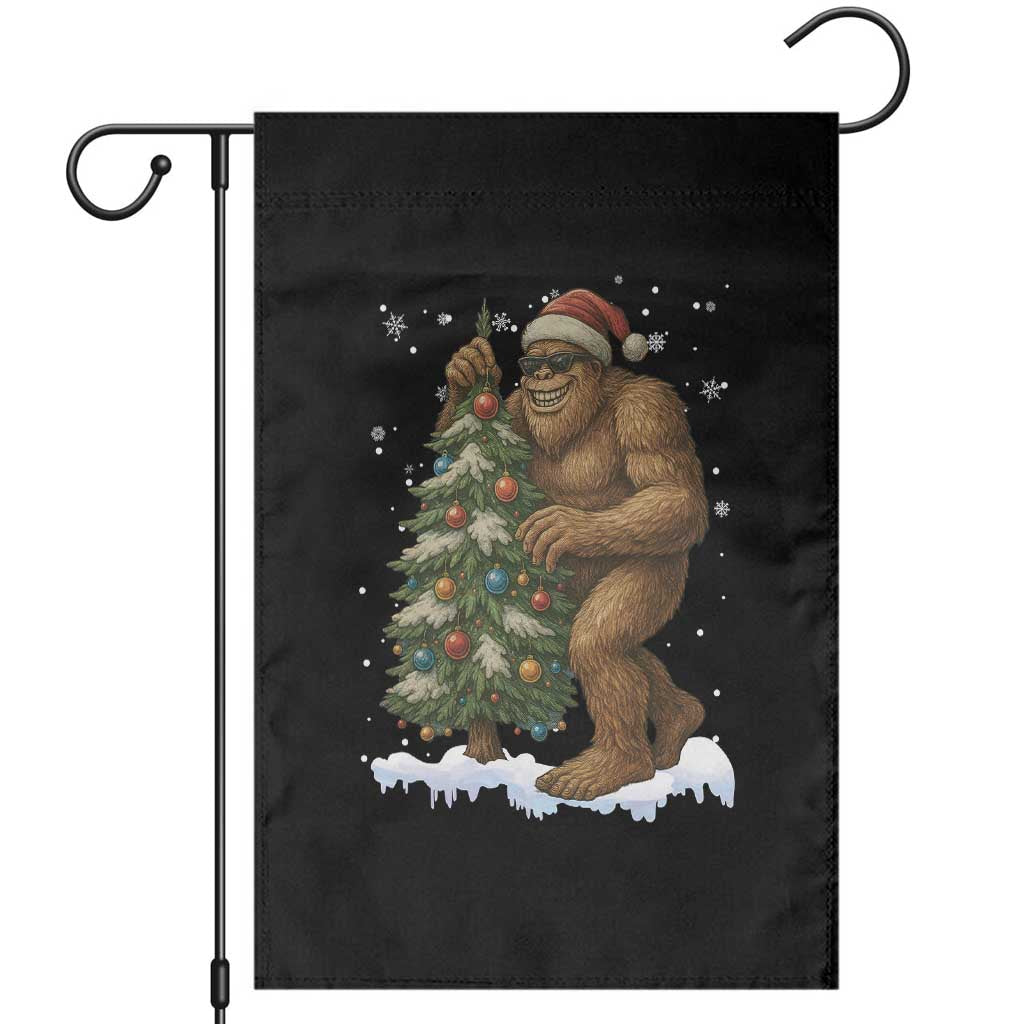 Funny Christmas Garden Flag Bigfoot Decorating Xmas Tree Gift - Wonder Print Shop