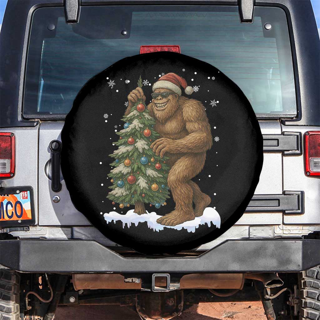 Funny Christmas Spare Tire Cover Bigfoot Decorating Xmas Tree Gift - Wonder Print Shop