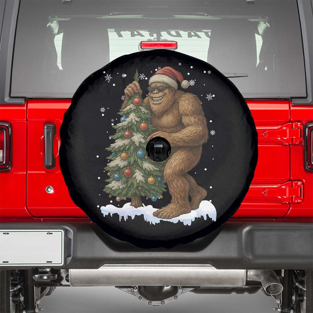 Funny Christmas Spare Tire Cover Bigfoot Decorating Xmas Tree Gift - Wonder Print Shop