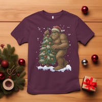 Funny Christmas T Shirt Bigfoot Decorating Xmas Tree Gift - Wonder Print Shop