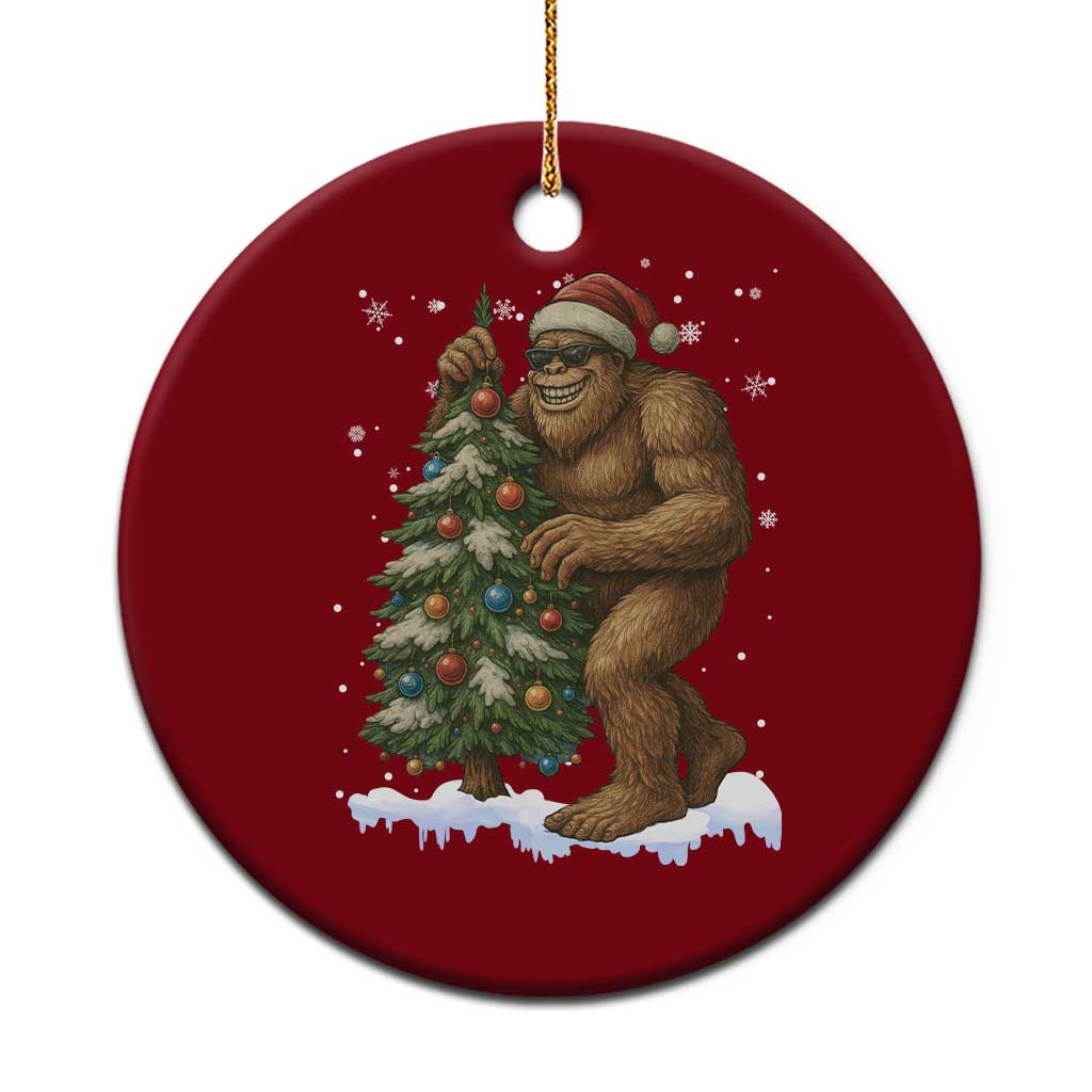 Funny Xmas Ceramic Ornament Bigfoot Decorating Xmas Tree Gift - Wonder Print Shop