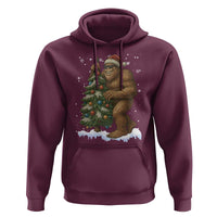 Funny Christmas Hoodie Bigfoot Decorating Xmas Tree Gift - Wonder Print Shop