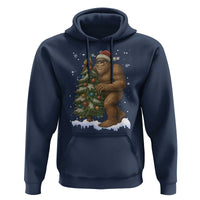 Funny Christmas Hoodie Bigfoot Decorating Xmas Tree Gift - Wonder Print Shop