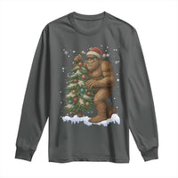 Funny Christmas Long Sleeve Shirt Bigfoot Decorating Xmas Tree Gift - Wonder Print Shop