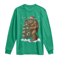 Funny Christmas Long Sleeve Shirt Bigfoot Decorating Xmas Tree Gift - Wonder Print Shop