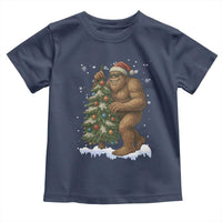 Funny Christmas Toddler T Shirt Bigfoot Decorating Xmas Tree Gift - Wonder Print Shop