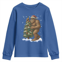 Funny Christmas Youth Sweatshirt Bigfoot Decorating Xmas Tree Gift - Wonder Print Shop