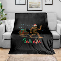 Bigfoot Christmas Throw Blanket Believe Funny Holiday Gift - Wonder Print Shop