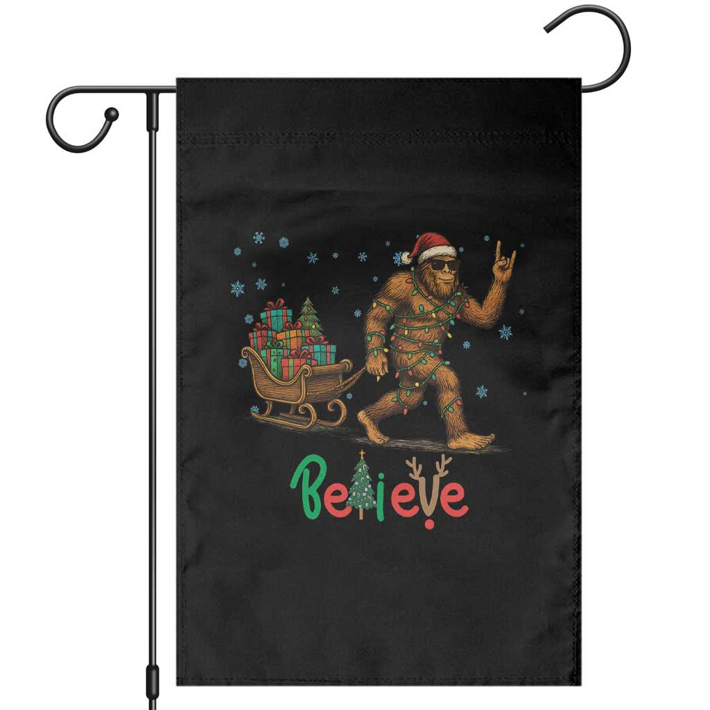 Bigfoot Christmas Garden Flag Believe Funny Holiday Gift - Wonder Print Shop