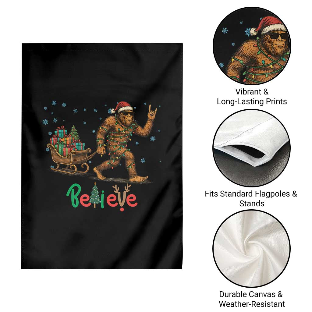 Bigfoot Christmas Garden Flag Believe Funny Holiday Gift - Wonder Print Shop