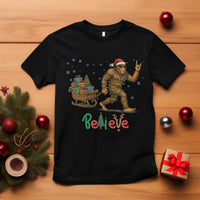 Bigfoot Christmas T Shirt Believe Funny Holiday Gift - Wonder Print Shop