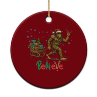 Bigfoot Xmas Ceramic Ornament Believe Funny Holiday Gift - Wonder Print Shop