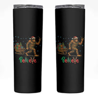 Bigfoot Christmas Skinny Tumbler Believe Funny Holiday Gift