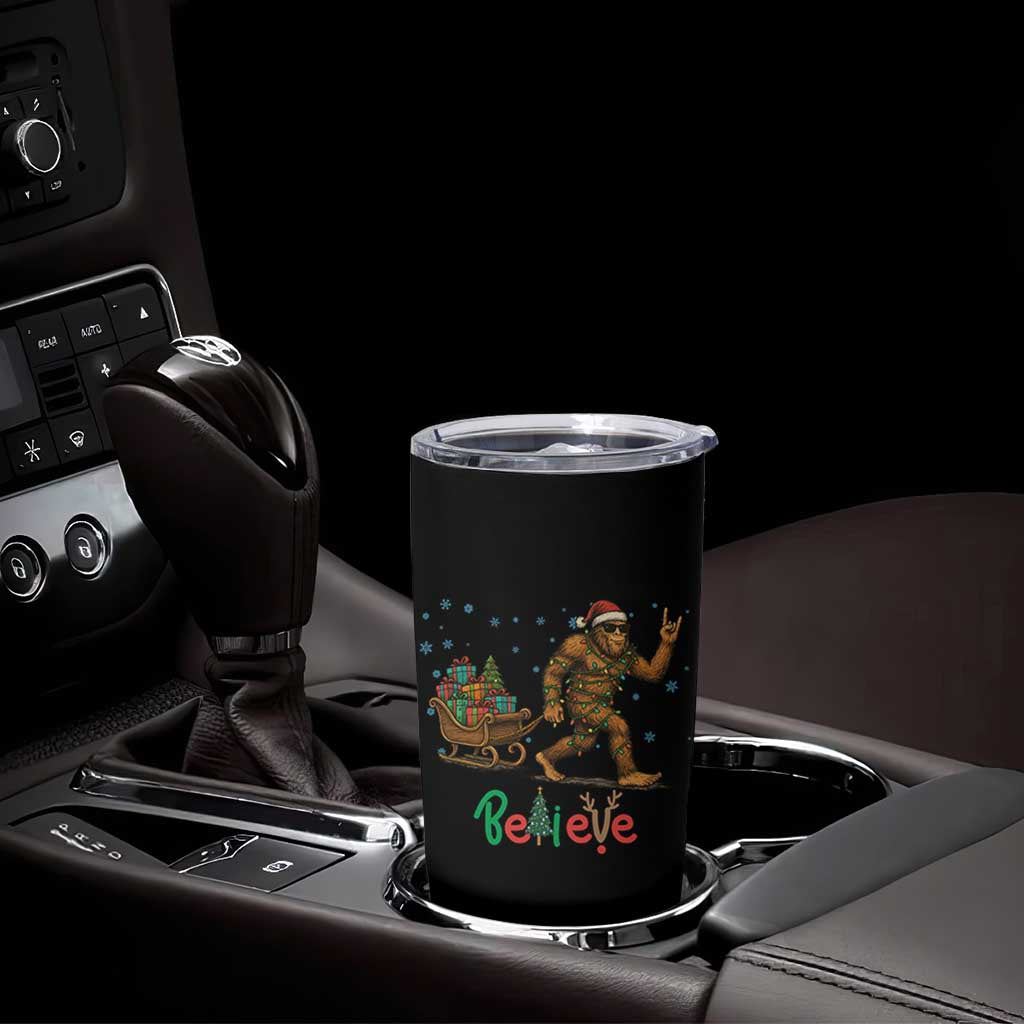 Bigfoot Christmas Tumbler Cup Believe Funny Holiday Gift