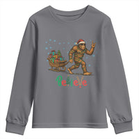 Bigfoot Christmas Youth Sweatshirt Believe Funny Holiday Gift - Wonder Print Shop