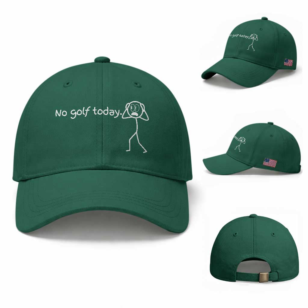 No Golf Today Baseball Cap Funny Sport Lovers Gift