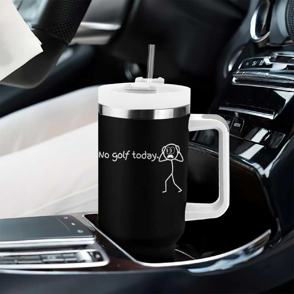 No Golf Today Tumbler With Handle Funny Sport Lovers Gift - Wonder Print Shop