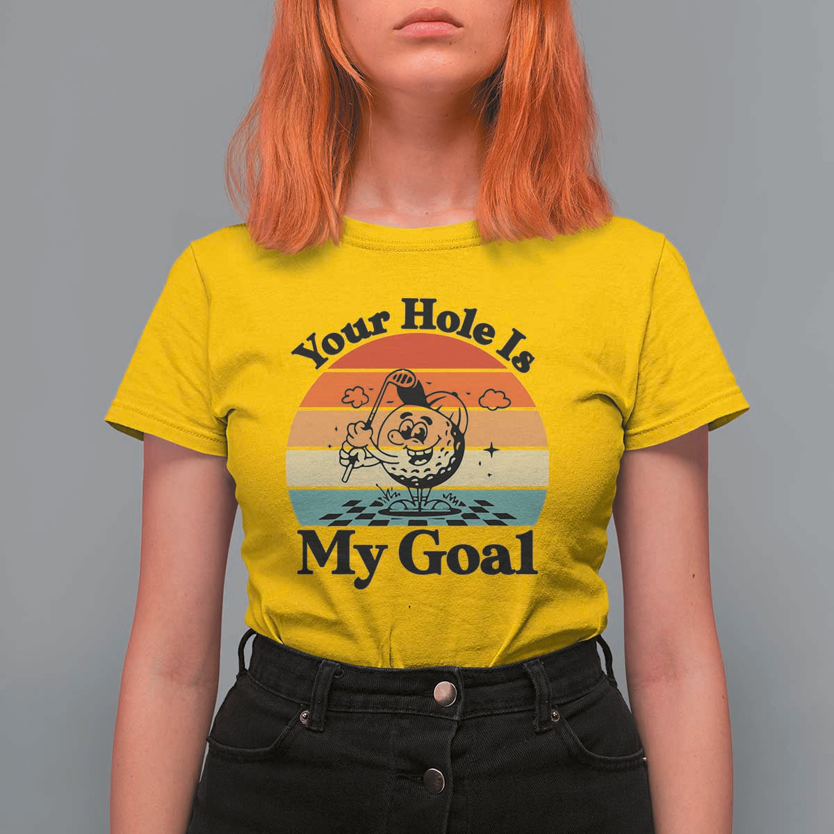 Your Hole Is My Goal T Shirt For Women Funny Golf Gift - Wonder Print Shop