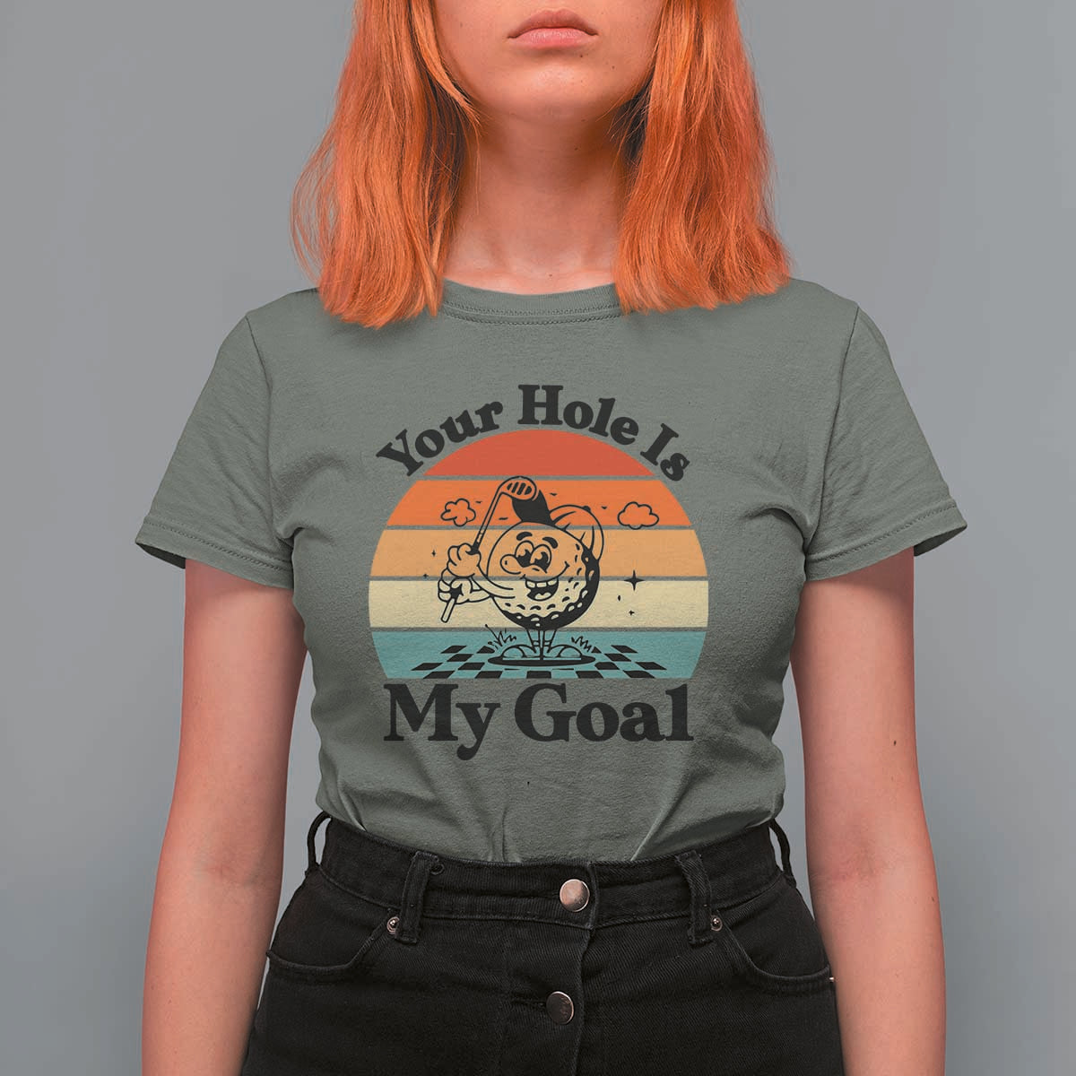 Your Hole Is My Goal T Shirt For Women Funny Golf Gift - Wonder Print Shop