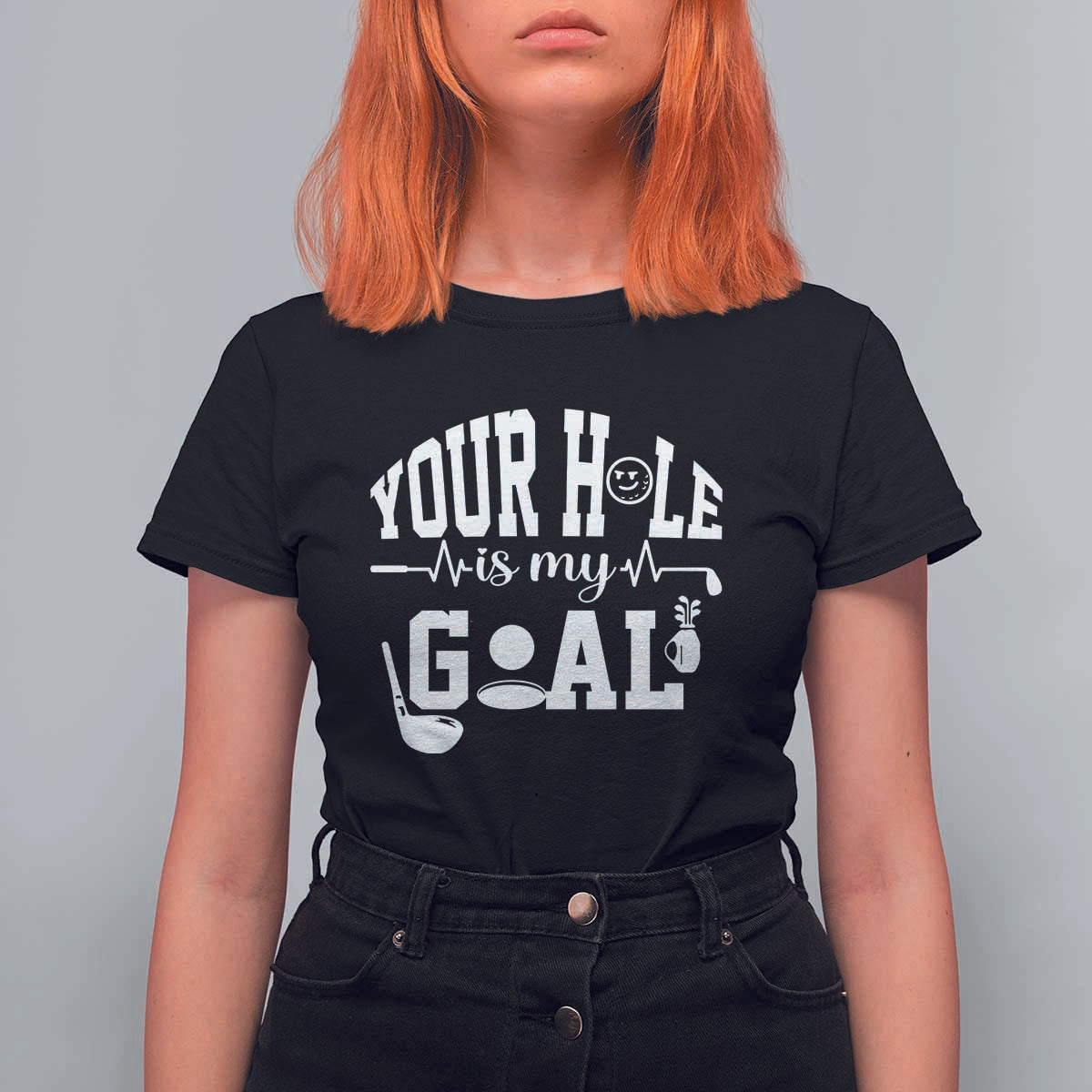 Funny Golf Quote T Shirt For Women Your Hole Is My Goal - Wonder Print Shop