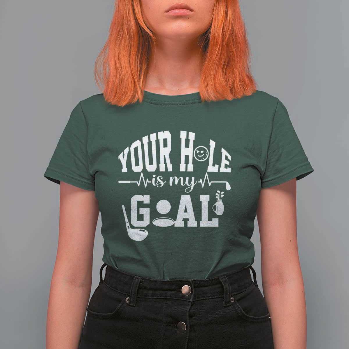 Funny Golf Quote T Shirt For Women Your Hole Is My Goal - Wonder Print Shop