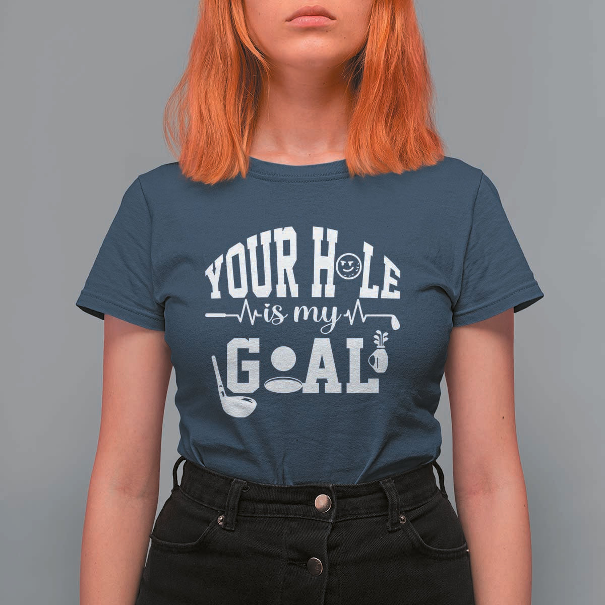 Funny Golf Quote T Shirt For Women Your Hole Is My Goal - Wonder Print Shop