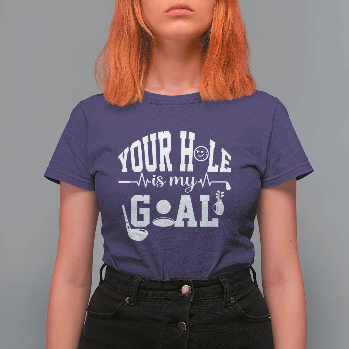 Funny Golf Quote T Shirt For Women Your Hole Is My Goal - Wonder Print Shop