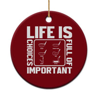 Life Is Full Of Important Choices Ceramic Ornament Golf Lover Gift - Wonder Print Shop