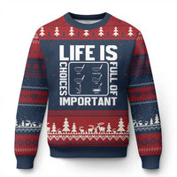 Life Is Full Of Important Choices Ugly Christmas Sweater Golf Lover Gift - Wonder Print Shop