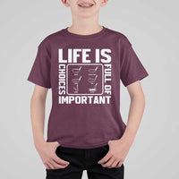 Life Is Full Of Important Choices T Shirt For Kid Golf Lover Gift - Wonder Print Shop