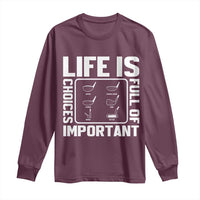 Life Is Full Of Important Choices Long Sleeve Shirt Golf Lover Gift - Wonder Print Shop
