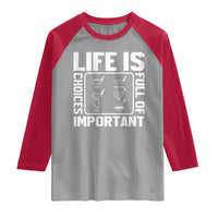 Life Is Full Of Important Choices Raglan Shirt Golf Lover Gift - Wonder Print Shop
