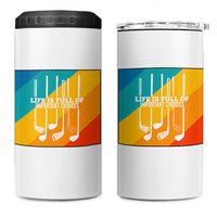 Funny Golf Clubs 4 in 1 Can Cooler Tumbler Life Is Full Of Important Choices - Wonder Print Shop