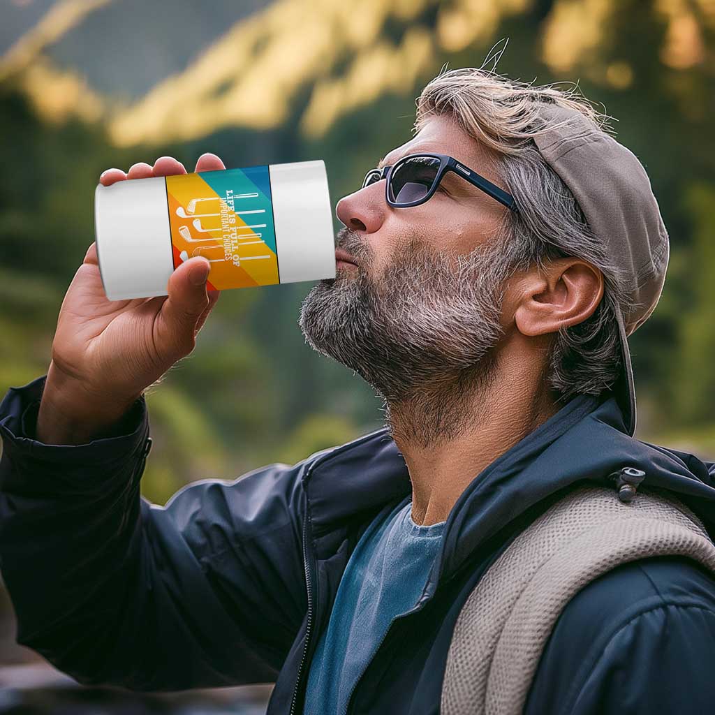 Funny Golf Clubs 4 in 1 Can Cooler Tumbler Life Is Full Of Important Choices - Wonder Print Shop