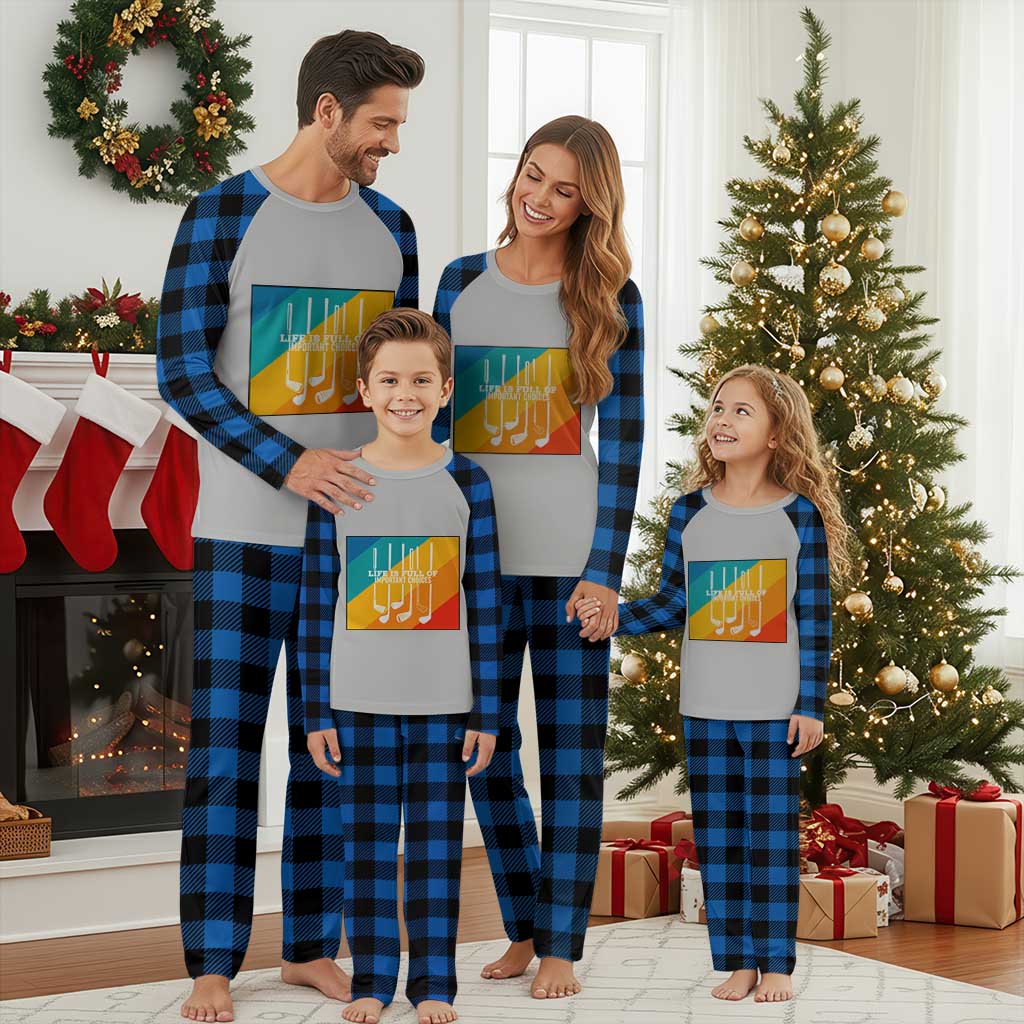 Funny Golf Clubs Plaid Pajama Set Life Is Full Of Important Choices - Wonder Print Shop