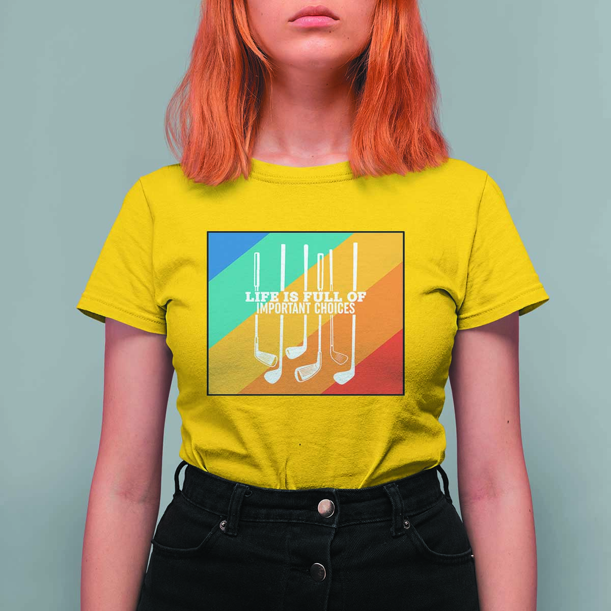 Funny Golf Clubs T Shirt For Women Life Is Full Of Important Choices - Wonder Print Shop
