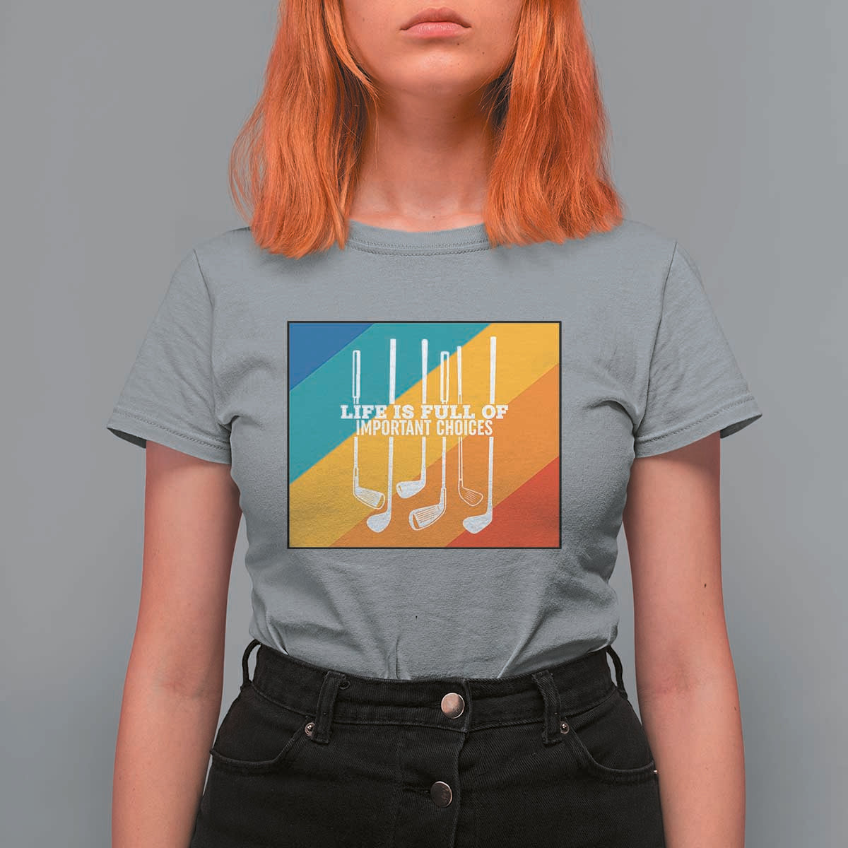 Funny Golf Clubs T Shirt For Women Life Is Full Of Important Choices - Wonder Print Shop