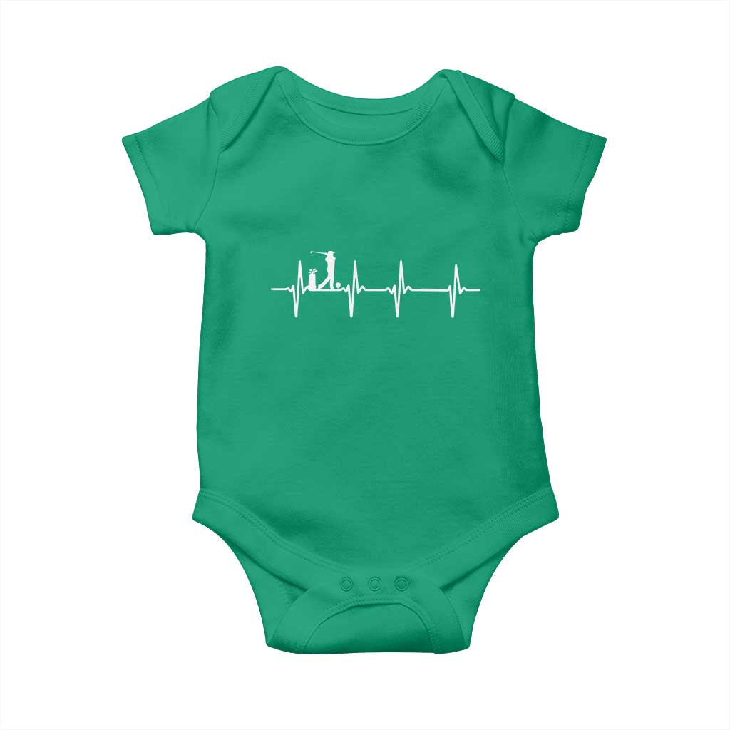 Golf Heartbeat Baby Onesie Funny Sport Lover Gift - Wonder Print Shop