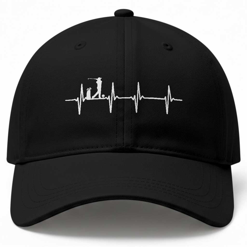Golf Heartbeat Baseball Cap Funny Sport Lover Gift