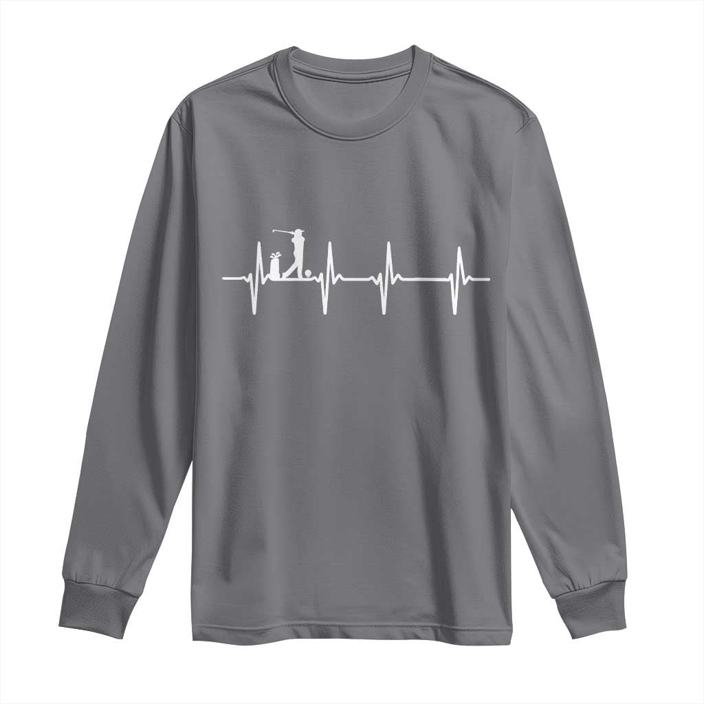 Golf Heartbeat Long Sleeve Shirt Funny Sport Lover Gift - Wonder Print Shop