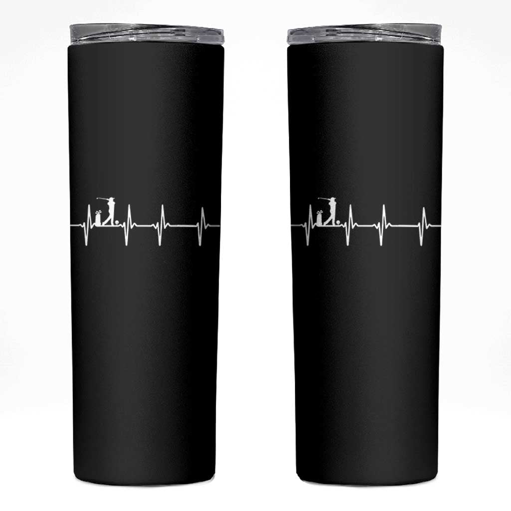 Golf Heartbeat Skinny Tumbler Funny Sport Lover Gift - Wonder Print Shop