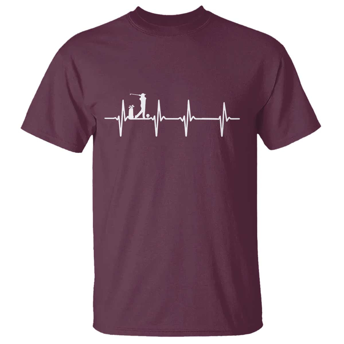 Golf Heartbeat T Shirt Funny Sport Lover Gift - Wonder Print Shop