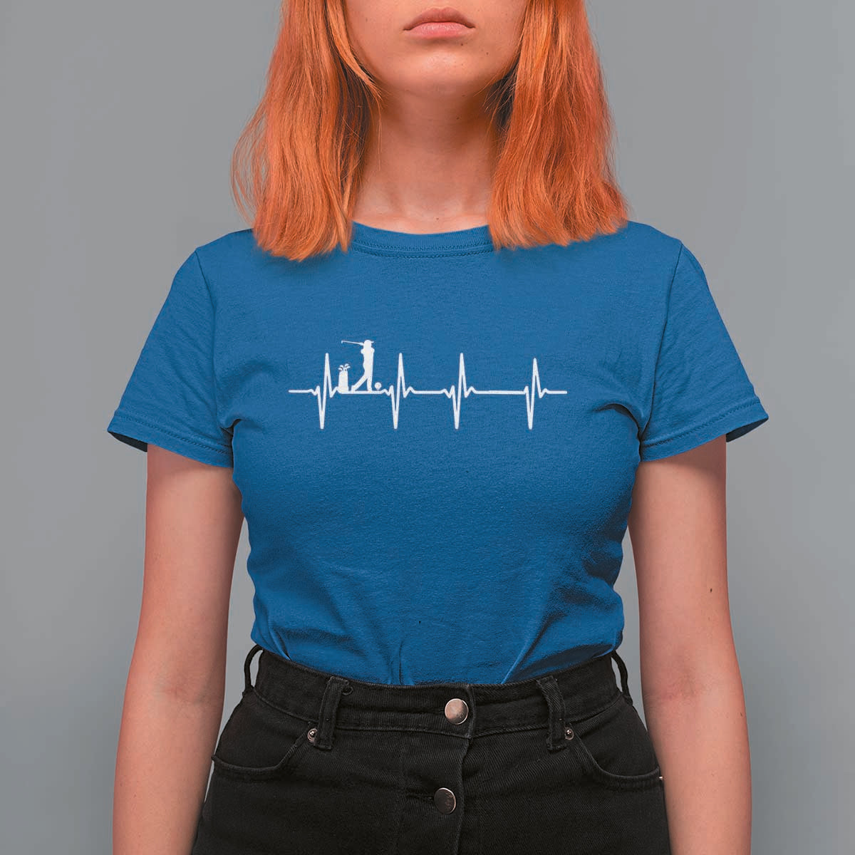 Golf Heartbeat T Shirt For Women Funny Sport Lover Gift - Wonder Print Shop