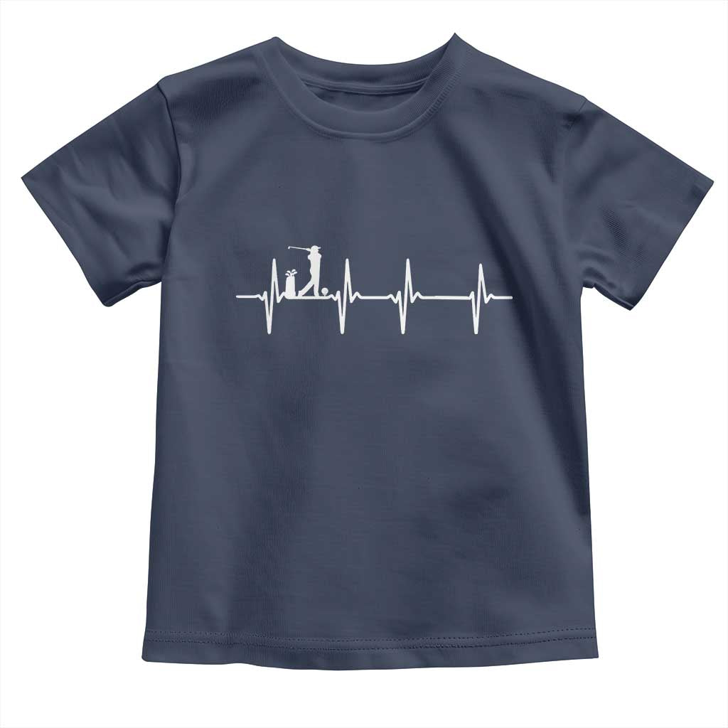 Golf Heartbeat Toddler T Shirt Funny Sport Lover Gift - Wonder Print Shop