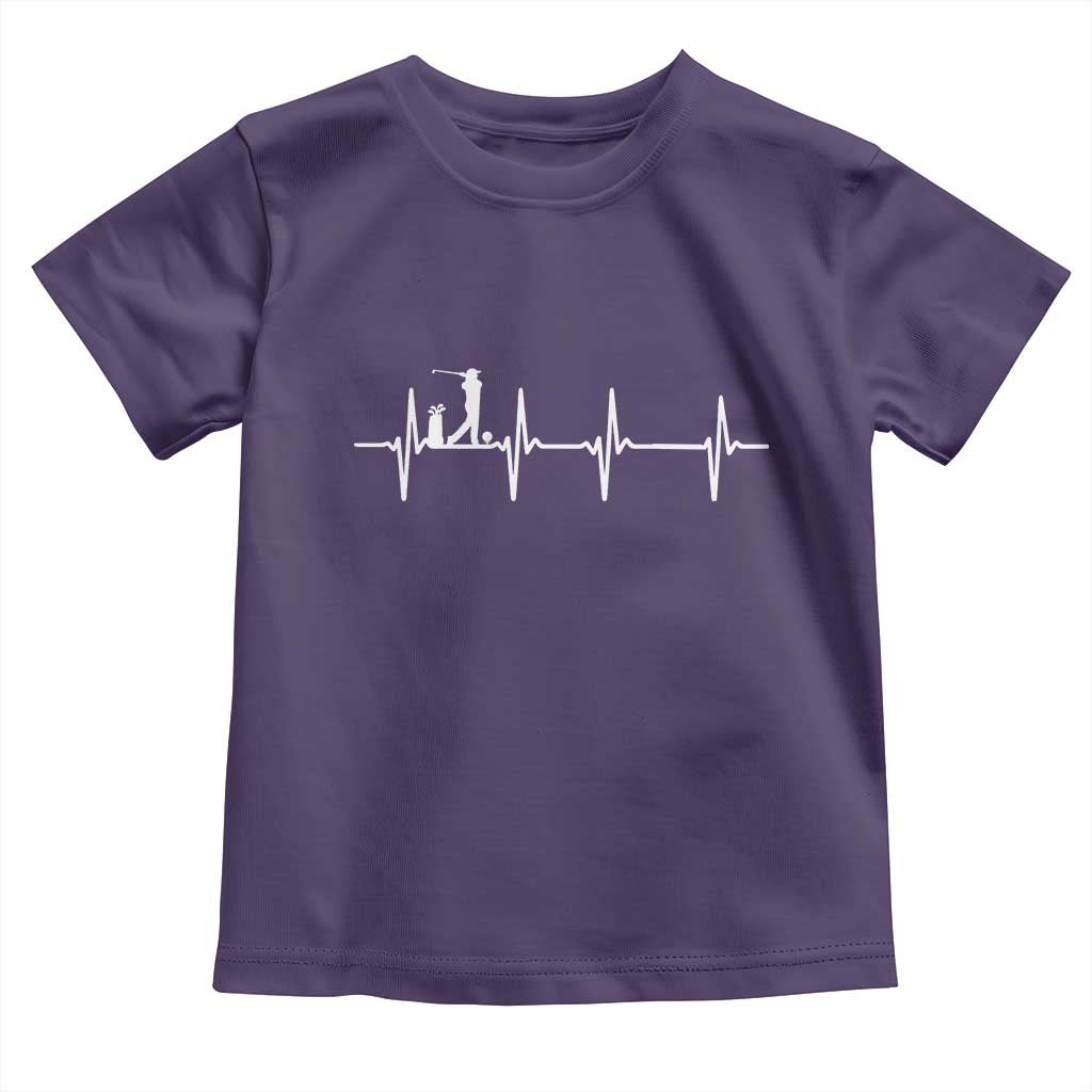 Golf Heartbeat Toddler T Shirt Funny Sport Lover Gift - Wonder Print Shop