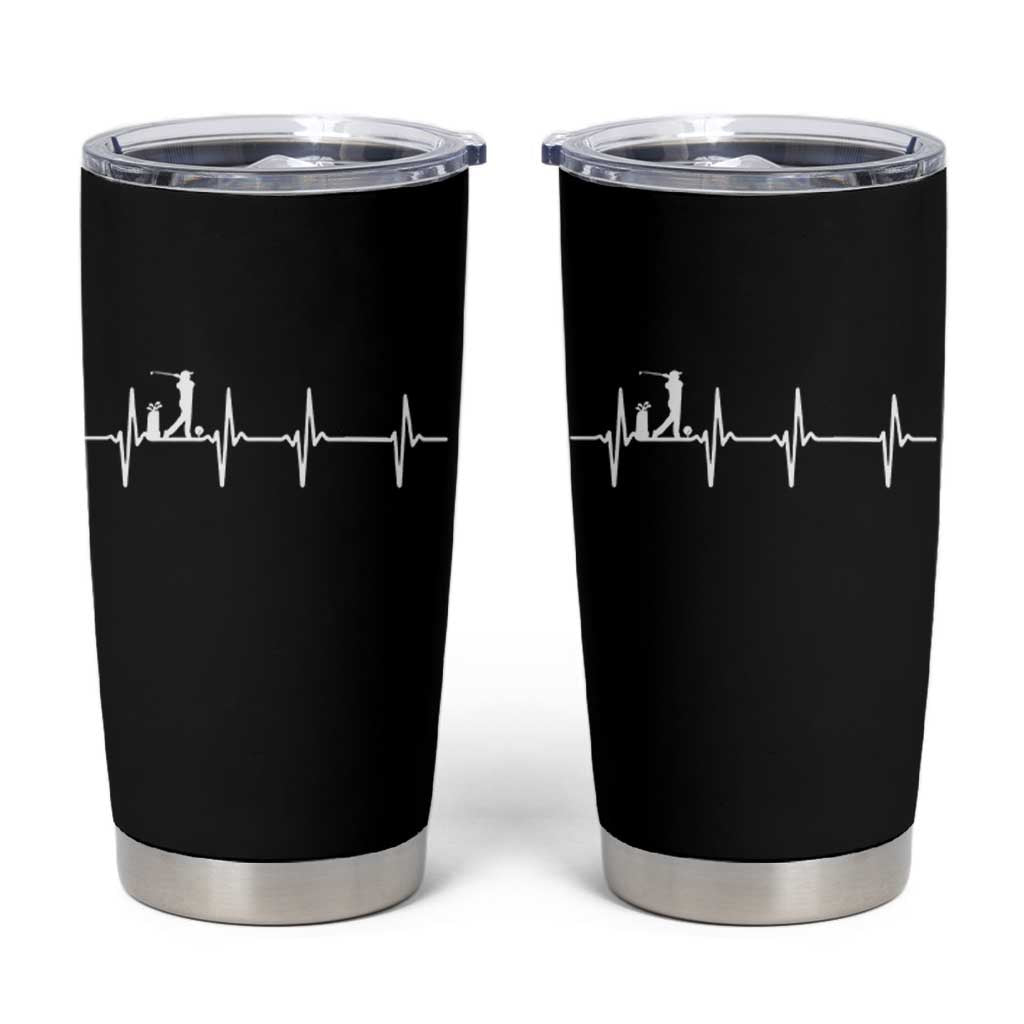 Golf Heartbeat Tumbler Cup Funny Sport Lover Gift - Wonder Print Shop