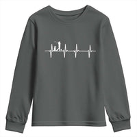 Golf Heartbeat Youth Sweatshirt Funny Sport Lover Gift - Wonder Print Shop