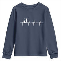 Golf Heartbeat Youth Sweatshirt Funny Sport Lover Gift - Wonder Print Shop