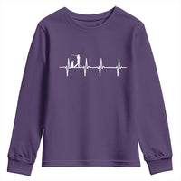 Golf Heartbeat Youth Sweatshirt Funny Sport Lover Gift - Wonder Print Shop